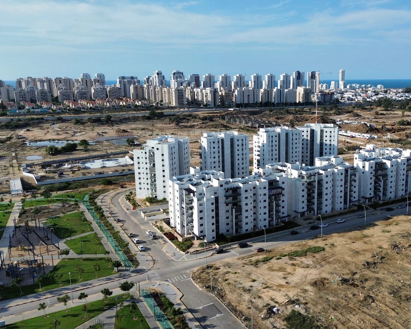 צילום רחפן של אור היין 2 בוטיק לצד פארק עיר היין